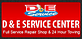 D & E Service Center logo